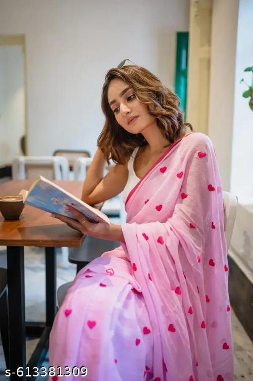 Heart Pink Saree