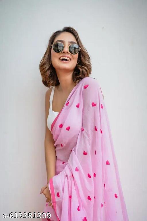 Heart Pink Saree