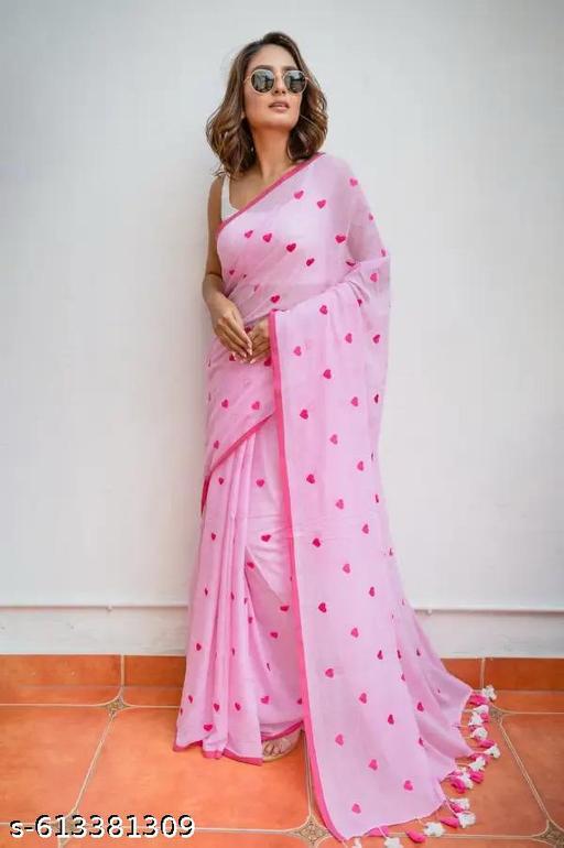 Heart Pink Saree
