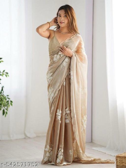 Organza Sequence Work Saree