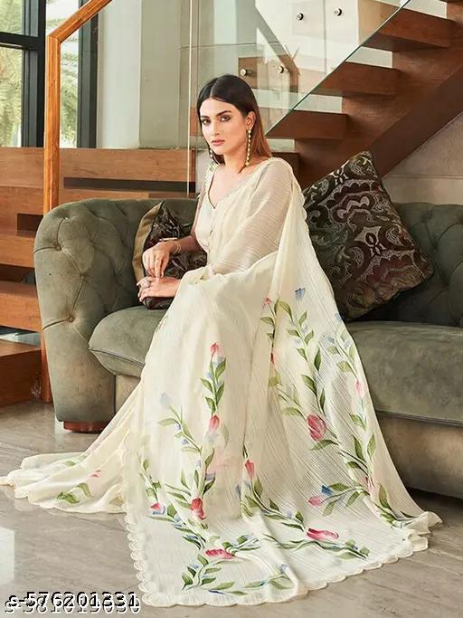 Floral Cut Work Saree
