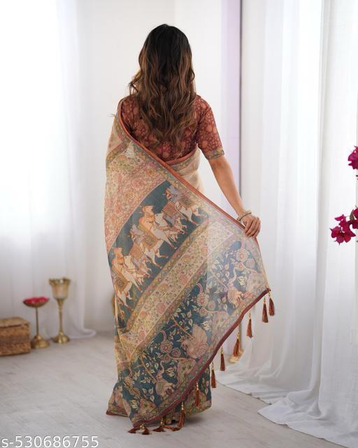 Cotton Silk Digital Printed Saree