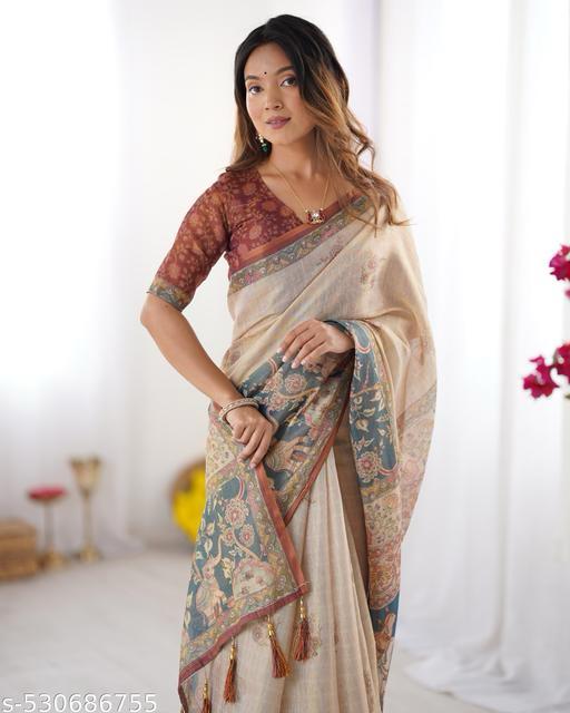 Cotton Silk Digital Printed Saree