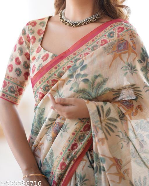 Sanganeri Cotton Mulmul Saree