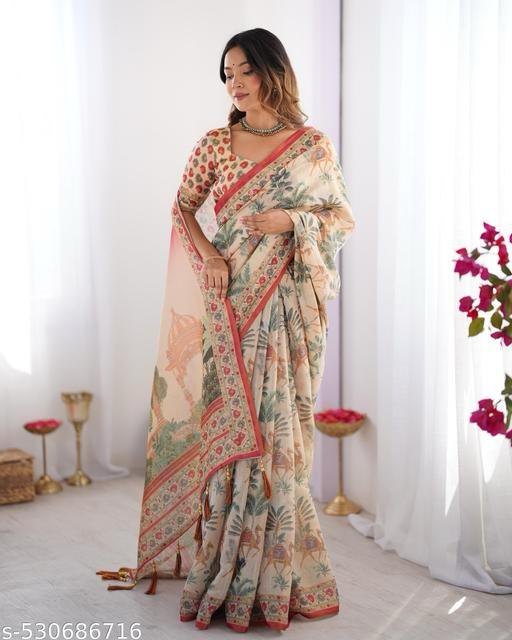 Sanganeri Cotton Mulmul Saree