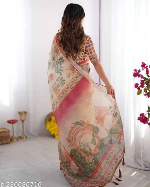 Sanganeri Cotton Mulmul Saree