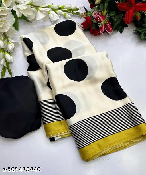 Silk Polka Dot Saree