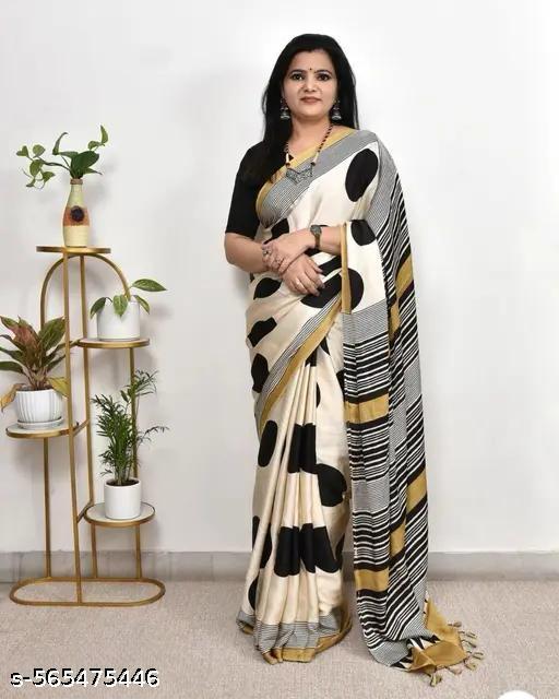 Silk Polka Dot Saree
