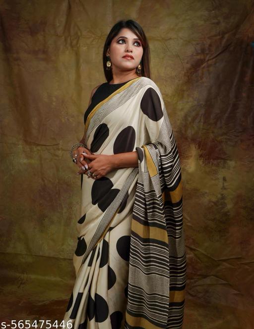 Silk Polka Dot Saree