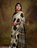 Silk Polka Dot Saree