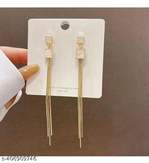 Square Crystal Long Earings