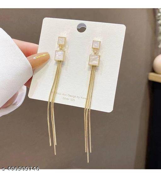 Square Crystal Long Earings