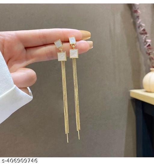 Square Crystal Long Earings