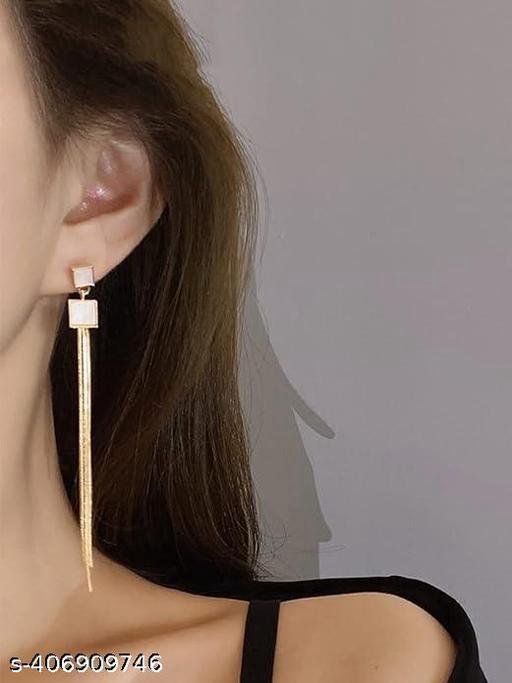 Square Crystal Long Earings