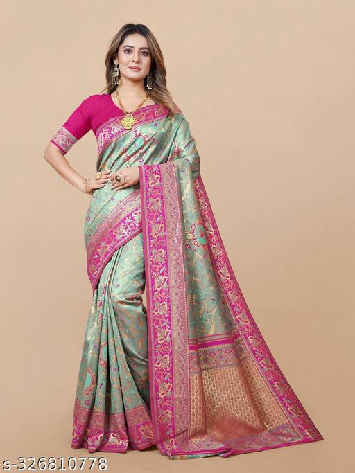 Multi Coloured Banarasi Silk Saree