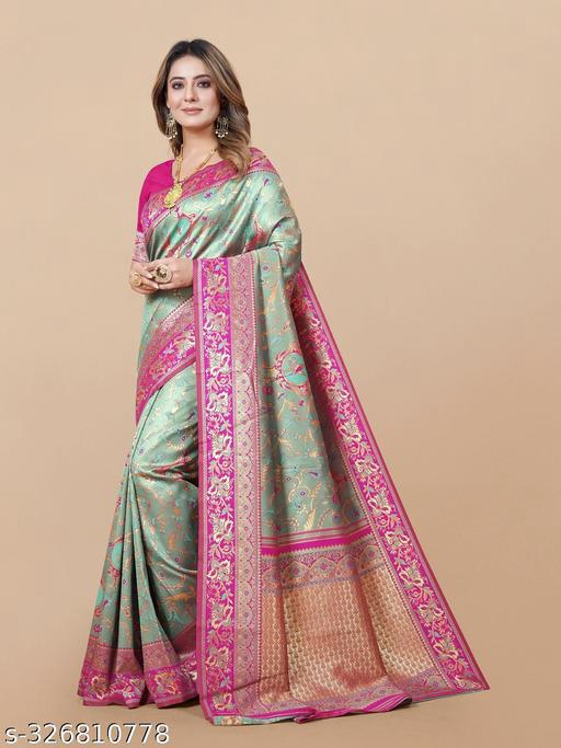 Multi Coloured Banarasi Silk Saree