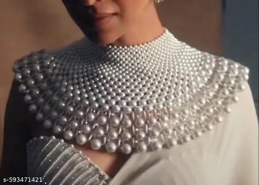 Heavy Pearl Work Celebrity Cape