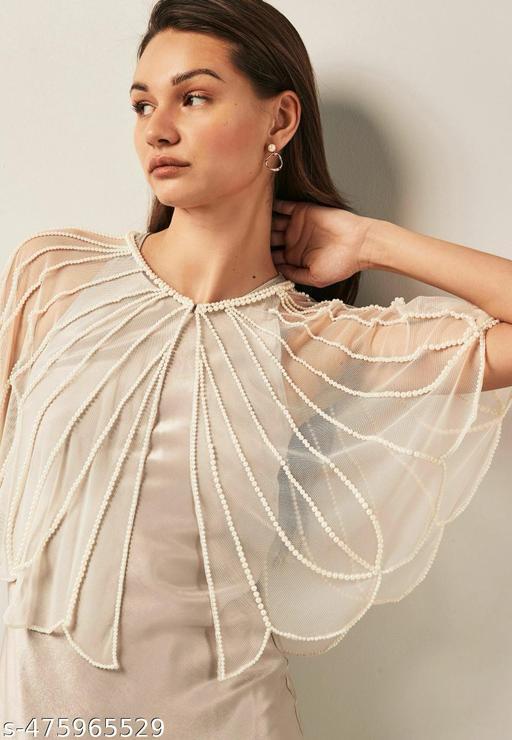 White Net Pearl Cape