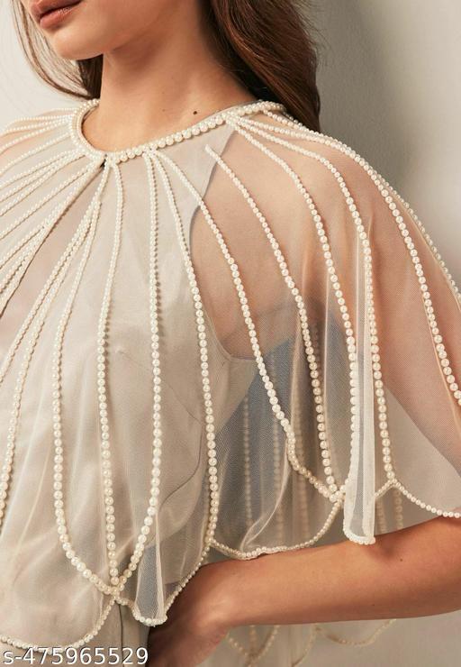 White Net Pearl Cape