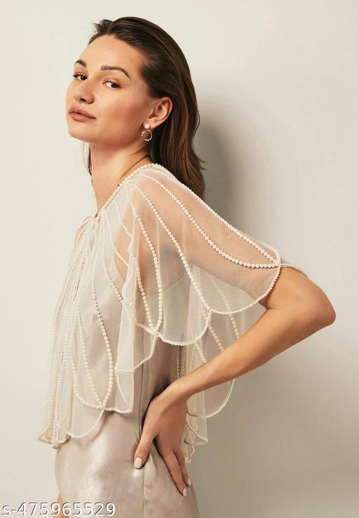 White Net Pearl Cape