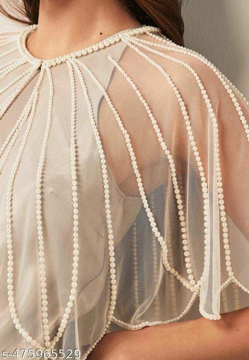 White Net Pearl Cape