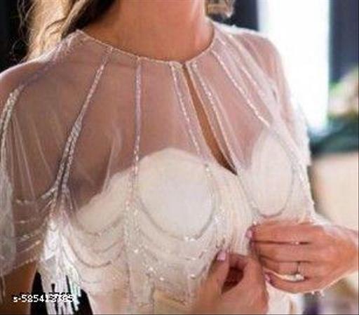 White Light Embellished Cape