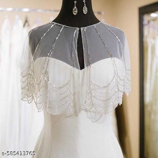 White Light Embellished Cape