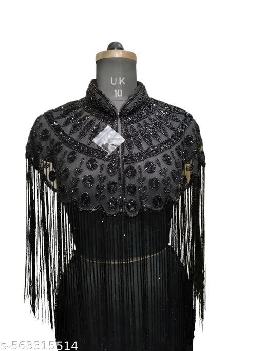 Black Light Embroiderd Cape