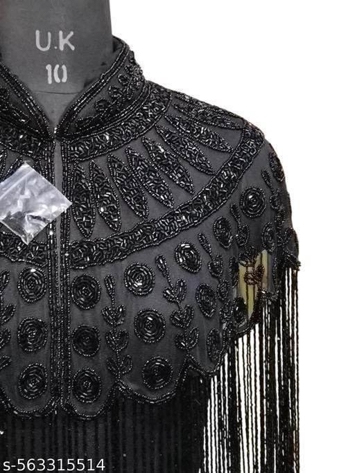 Black Light Embroiderd Cape