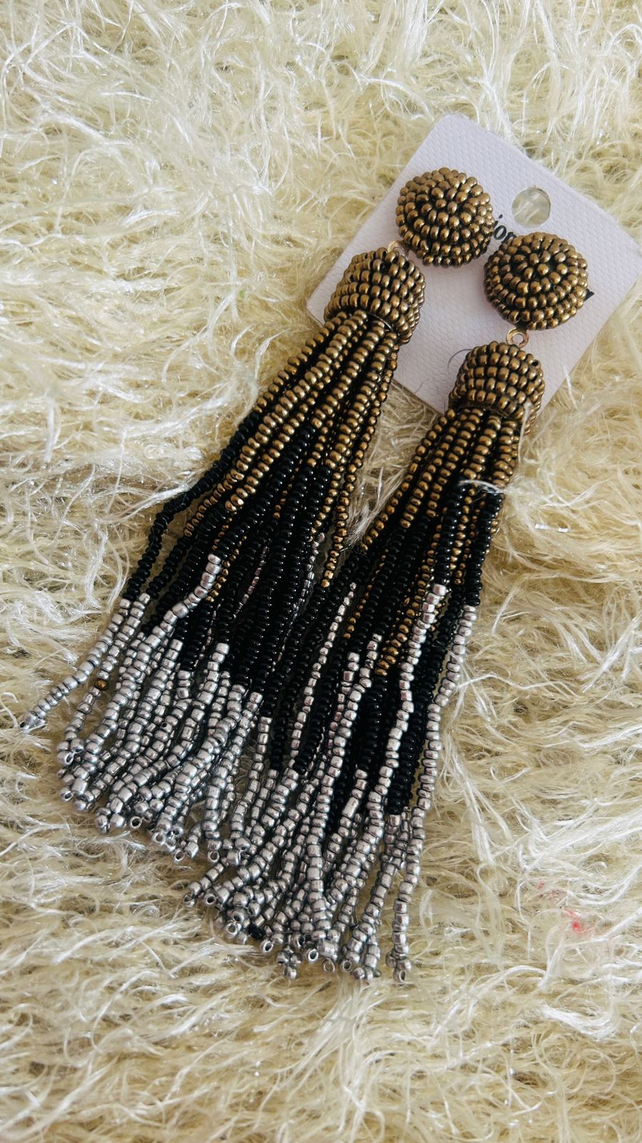 Long Beaded Party Earrings
