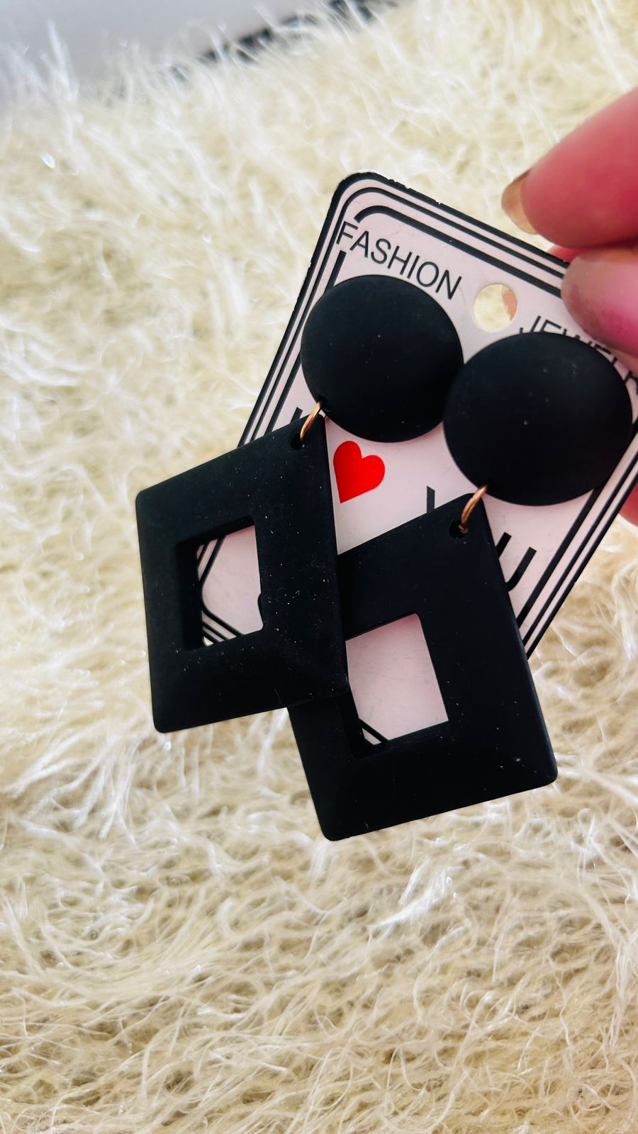 Solid Black Kite Earring