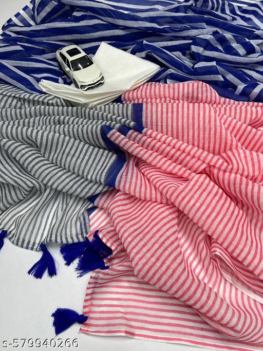 Stripe Cotton Saree