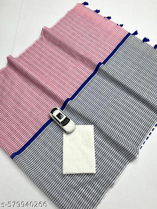 Stripe Cotton Saree