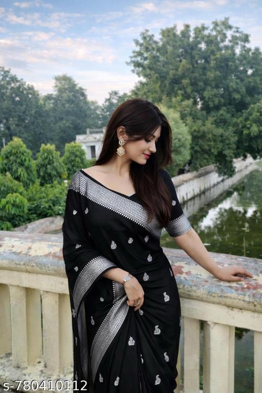 Black Silver Saree