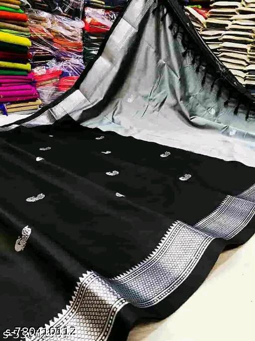 Black Silver Saree