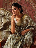 Silk Alluring Green Leafy Ready to Wear Saree
