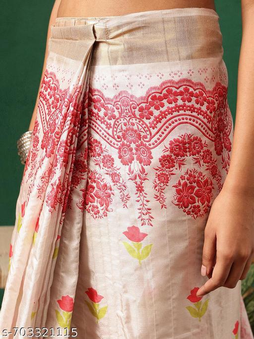 Silk Alluring Red Heaped Ready to Wear Saree