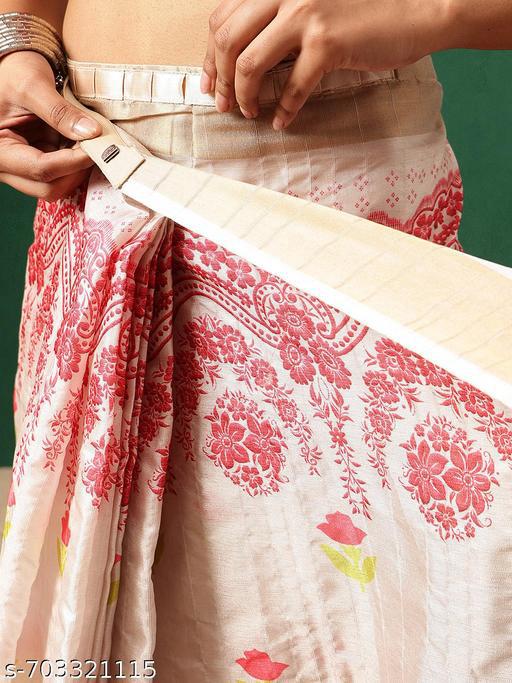 Silk Alluring Red Heaped Ready to Wear Saree