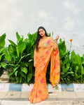 Floral Organe Saree